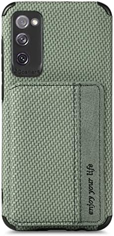 Калъф ShinyCase за Samsung Galaxy S20 FE, калъф с Държач за карти, Стилен Калъф-портфейл с панти капак, Отделения за Кредитни карти, Поставка за крака, Противоударная Защита, Калъфи за телефони Galaxy S20 FE от Въглеродни