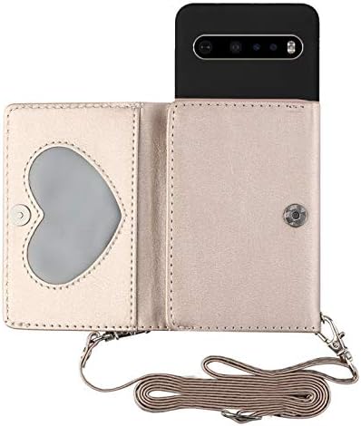 Калъф за телефон Shinyzone на съвсем малък, Съвместим с Google Pixel 6, Носене в чантата си през рамо, с каишка за жени, флип-надолу капачка от Изкуствена кожа с държач за кредит