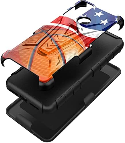 Хибриден калъф за вашия телефон с поставката DALUX V, Съвместим с Alcatel TCL 30 XE 5G (2022) - Баскетбол флаг на САЩ