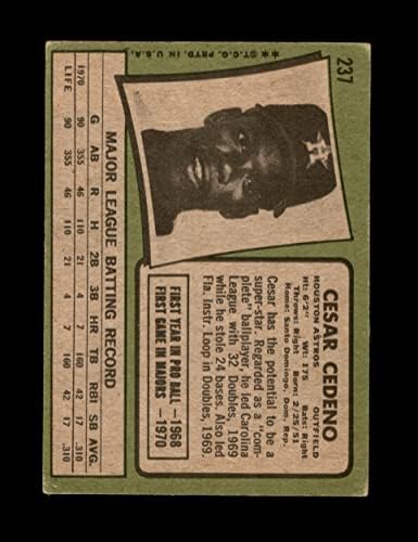 1971 Topps 237 Сезар Седено Хюстън Астрос (Бейзболна картичка) VG Astros