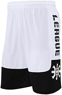 Мъжки баскетболни Спортни Шорти Flyingyan с Джобове с цип Мрежести Спортни къси Панталони за активни тренировки - 3 опаковки...