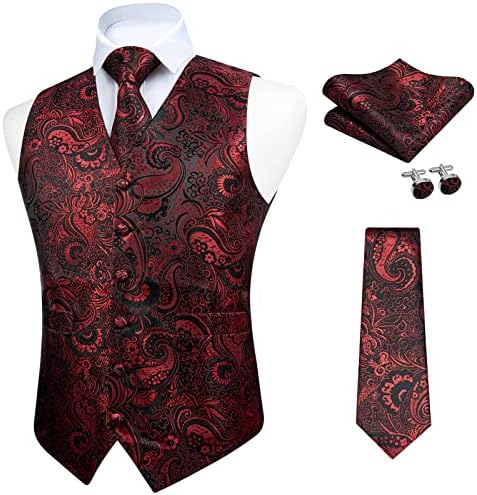 Мъжки костюм FAIMO, Жилетка, Вратовръзка и Набор от Квадратни копчета за ръкавели за мъже, Бизнес Вечерна Рокля, Жилетка за Сватбен Смокинг