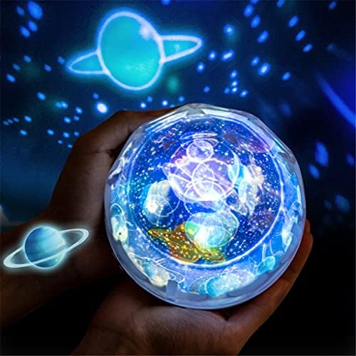 SDFGH Звездното Небе Нощно Планета Магически Проектор Земя Вселената Led Лампа Цветна Обрат Светеща Звезда Деца Дете (Цвят: завъртете)