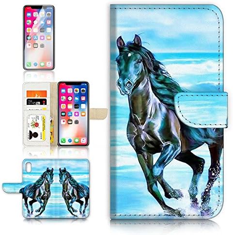 (за iPhone XR), една чанта-портфейл с панти капак и комплект защитно фолио за екрана - A20254 Horse