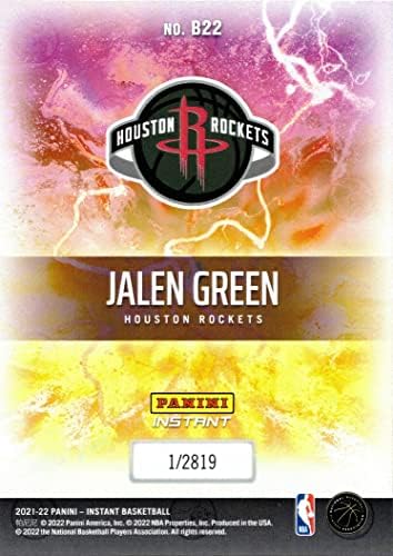 2021-22 Панини Миг пред Баскетбол #B22 Джален Зелена Карта ракета новак