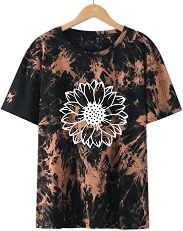 Блуза Свободно Намаляване на Тениска за Жени, Есен-Лято, Къс Ръкав 2023, Облекло, с Кръгло Деколте, Памук Топ с Графичен Дизайн, 8F 8F