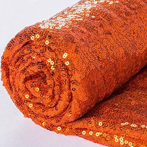 Блестяща коледна украса от лъскава тъкан с дължина 3 метра и 1 ярд-оранжев