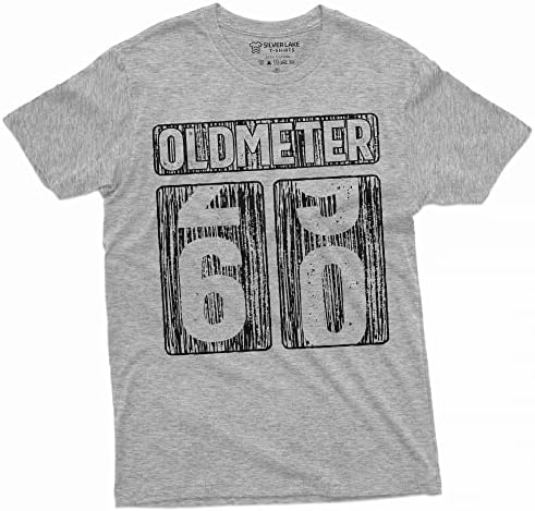 Мъжка тениска за Честването на 60-годишнината от Рождението на Забавна Тениска с Одометром, Възрастова Тениска За татковци и Дядовци, Подарък Тениска