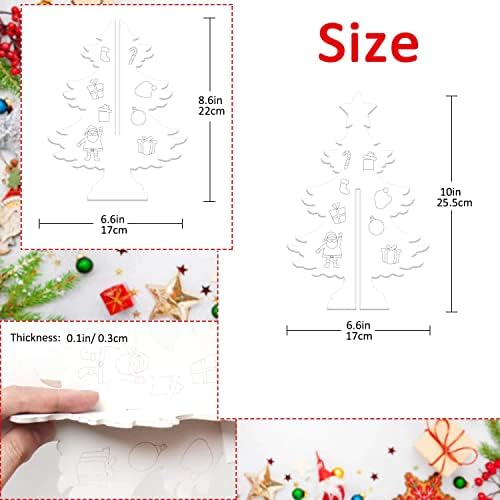 LOMIMOS Коледно Дърво от Стиропор със Собствените си ръце, 3D Вырезанная Заготовки, Малко Незаконченная Бор, Коледни Десктоп Украса за празника на Занаятите, Подарък за
