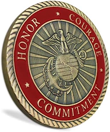Военна монета Ветеран от Морската пехота на Морската пехота на САЩ Semper Fi Military Challenge Coin
