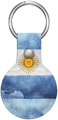 Защитен калъф за проследяване въздушни етикети от изкуствена кожа с логото на Аржентина, калъф за въздушни етикети в ретро стил, държач за въздушни етикети