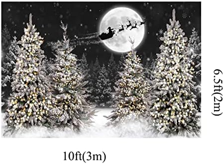 Кейт 10x6,5 фута Зимата Снежна Свят на Чудеса Фотофоны за Фотография в Навечерието на Коледа Шейната на Дядо Лосове Снимков Фон на Гората Коледно Дърво Фон