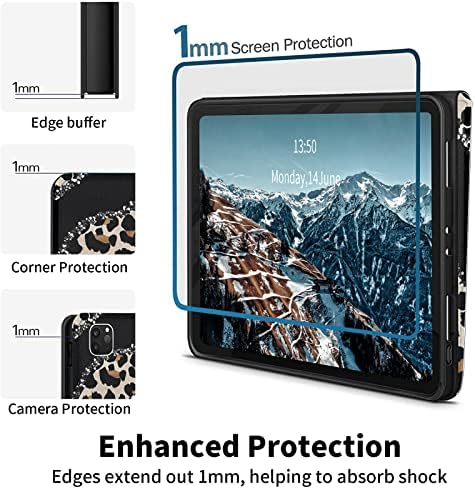 за новия iPad Pro 11-инчов калъф 2022/2021/2020/2018, Естетичен принт Леопард, предназначен за iPad Pro 11 Case 4th /3rd/2nd /1st поколение, Безжична зареждане, Многоугольная стойка, калъф-награда от изкуствена кожа