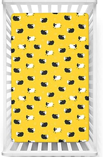 Кухненски кърпи за детски легла в детска тематика, Портативни мини-чаршафи за легла с Меки и еластични Кърпи за яслите - Отлични за стая на момче или момиче, или на детето, 24 x 38, Землисто жълт, сив графит и бяло