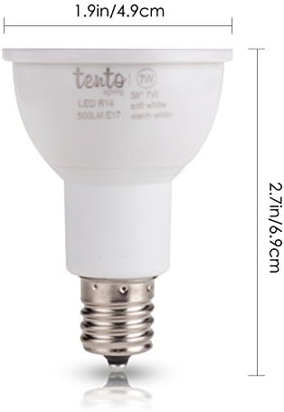 Tento Lighting E17 Led Лампа R14 Рефлектор 5,5 W 450 Лумена Мидълуер Основата На 40-Вата Смяна На Халогенна Лампа Топла Бяла Светлина 4 Опаковки