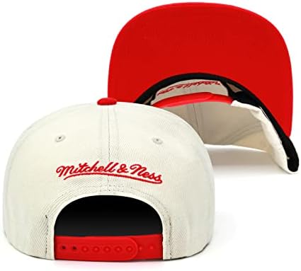 Бейзболна шапка на Mitchell & Ness Chicago Bulls в ретро стил с регулируема кепкой - Физически (Не бял)/Червена / Лого XL