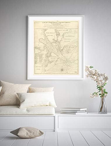 Карта на 1773 година| Карта на Порт-Ройяла в Южна Каролина| проток Калибог|Calibogue Sound, Южна Каролина