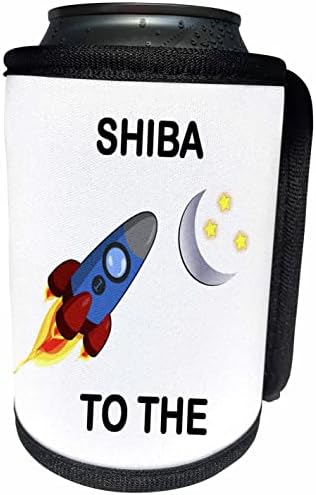 Триизмерно думи Shiba На Луната с участието на Ракети. - Опаковки за бутилки-охладители (cc_354210_1)