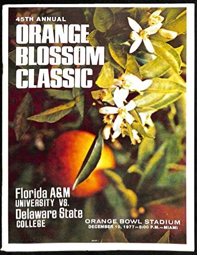 1977 Футболна програма Florida A & M срещу щата Делауеър 12/10 на Ориндж Боул Ex/MT 66205 - Програма колежи