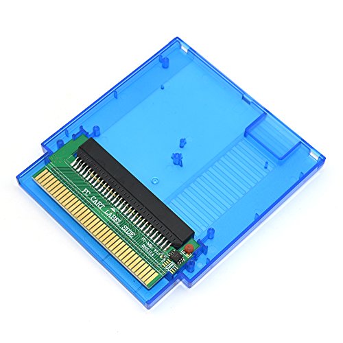 Преносимото Корпус на играта Касета Cinpel С адаптер Famicom 60 Pin На 72 Pin за Nintendo NES, Прозрачно синьо