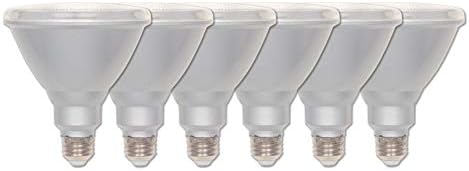 Осветление Уестингхаус 5311020 5311000 15 (еквивалент на 90 W) Led лампа PAR38 с регулируема яркост, за осветление на помещения/улица Energy Star, средна база (6 бр.), Брой лампи 6 (опаковка от 6 броя), Бистра, 6 бр.