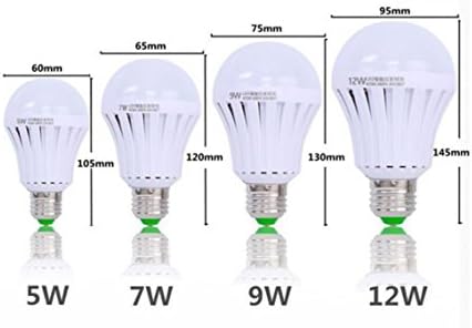 Аварийно осветление 3 опаковки 5 W бяла лампа за Аварийно led лампа 120 В E26/E27 Аварийни лампи (Все още на работа след спиране на тока) Индукционный Акумулаторна Лампа за човешкото Тяло, Домашно Осветление