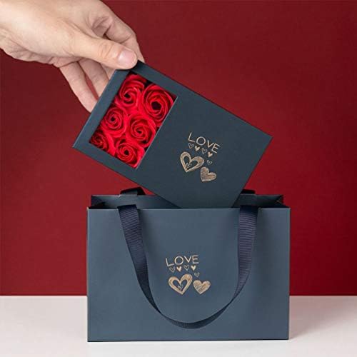 Cabilock Подарък Контейнери Луксозен Подарък Кутия Рози Бижута Колие Обици Пръстен Подарък Ковчег за Украса за Рожден Ден Офертата на Деня на Майката Годишнина от Сватбата Органайзер За Съхранение на Пръстените