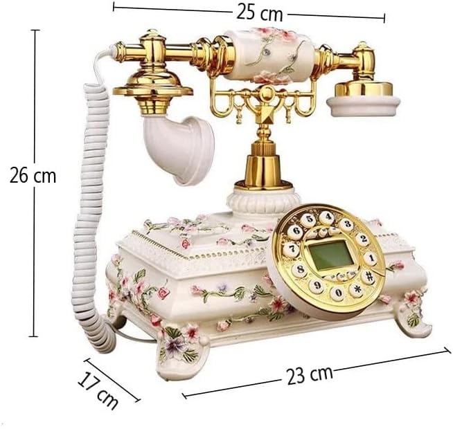 TREXD Старинни Антикварни Телефони От Смола с Ръчно изработени Стационарен Телефон, Фиксиран за вашия дом Офис Хотел