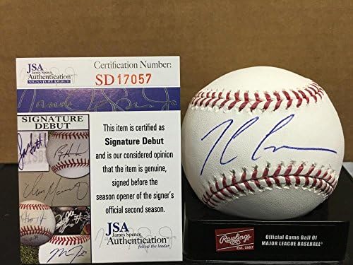 Конър Грийн Торонто Блу Джейс Дебют на Титлата шампион на бейзбол с автограф от Jsa Sd17057 - Бейзболни топки с автографи