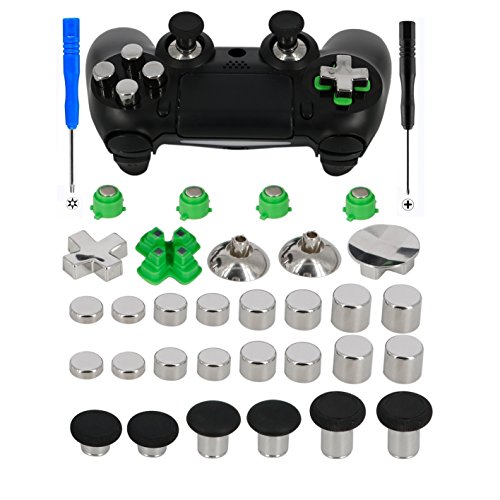 Магнитни Метални бутони-куршум контролера на PS4, Сменяеми Аксесоари YTTL, Дръжки за палеца, Аналогов Джойстик + ABXY + D-pad за игра на системния контролер PS4 PS4 Slim/Pro