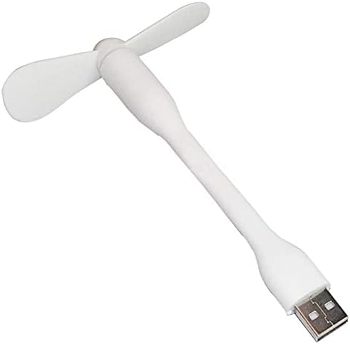 UXZDX Ръчен Преносим вентилатор USB fan Гъвкави Подвижни Преносими USB-Малко Фен за всички източници на захранване с USB изход USB Джаджи Преносим Настолен Малък Офис, долно оттичане, Бяла (Цвят: зелен)