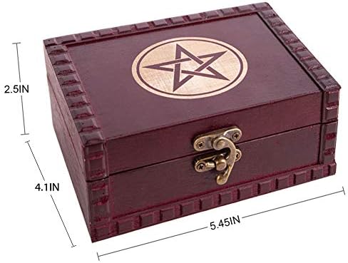 Кутия за карти Таро SICOHOME, 5,46 ковчег с кош за украшения, карти Таро, подаръци и аксесоари за дома