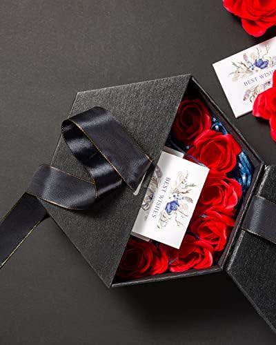 JSUPMKJ Касичка за подаръци в брой, Подарък кутия под формата на хвърляне на пари с Цвете, Кутия с подарък панделка с Размери 9 см, Подарък кутия за изненада за Рожден Ден/Коледа/Св. Валентин