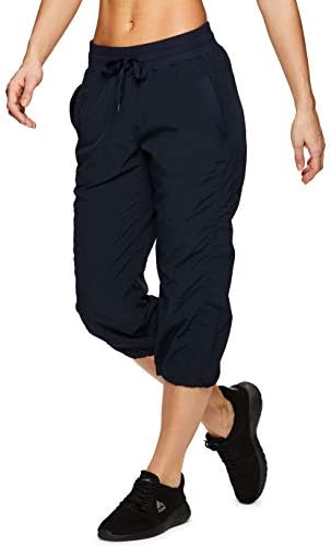 RBX Active Дамски Модни Леки Еластични Тъкани Панталони Капри с Обтягивающим Шнурком за тяло