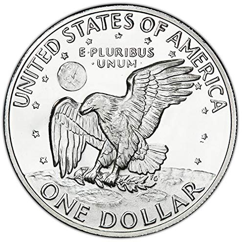 Сребърен пруф долара Айзенхауер 1974 г., избраният от монетным двор на САЩ, без да се прибягва