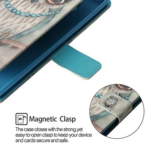 MEIKONST Galaxy S9 Плюс калъф 3D Пълен Стилен Девчачьих Жени Калъф за вашия Телефон, Слот за Кредитни карти с Поставка от изкуствена кожа устойчив на удари Панти Магнитен калъф за Samsung Galaxy S9 Plus Arena YB2