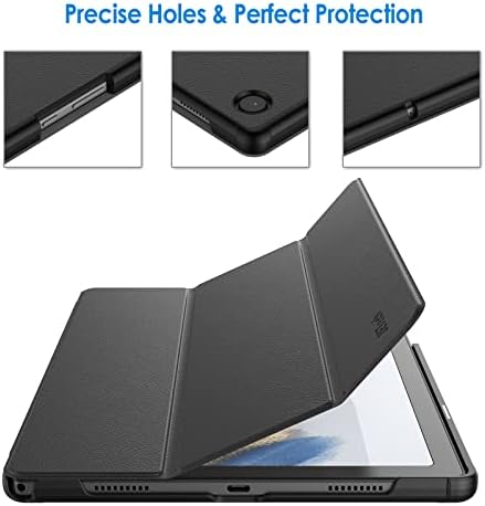 Калъф JETech, съвместим с Samsung Galaxy Tab A8 10,5-инчов таблетен 2022 (SM-X200/X205/X207), тънък, Лек Защитен калъф-стойка за таблет с функция за автоматично включване / изключване (черен)