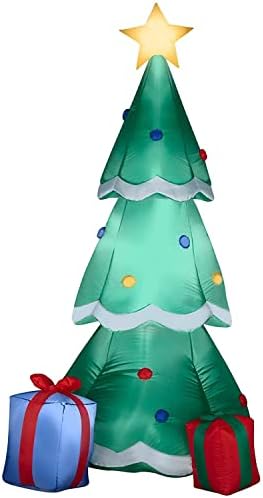 Надуваеми лодки Gemmy Holiday Надуваема Коледно дърво с височина 6,5 метра с Подаръци
