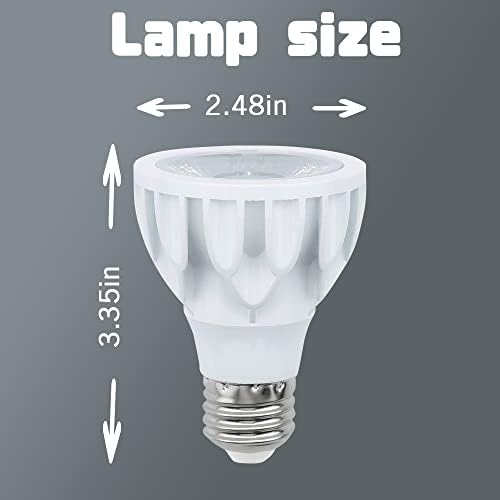 Led лампа-прожектор LEDHOLYT Par20, 2 елемента, Енергоспестяващ прожектор с мощност 12 W, E26 Със Средна Винтовым основание, на Ъгъла на лъча е 24 Градуса, лампа-прожектор 1200LM.3000K на Топло бял цвят
