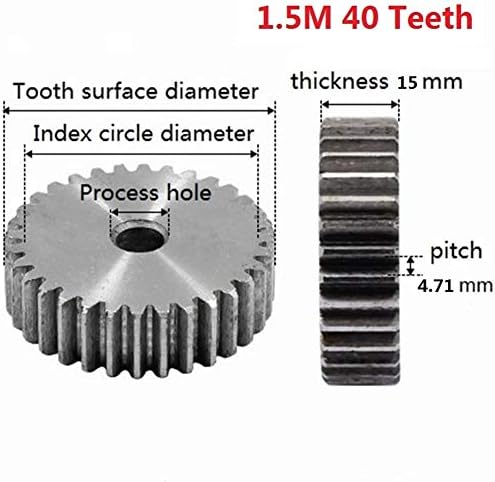 ПЛАНИНСКИ МЪЖКИ Аксесоари 2 елемента 1,5 М 40 на Зъбите на Цилиндрични Обратно От Въглеродна Стомана 45 # Микромотор Част Трансмисия Скоростна Кутия Сопрягаемые Детай?