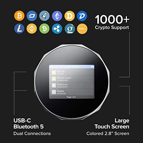 Пакет SecuX Crypto Wallet - Хардуер портфейл V20 + W20 - със сензорен екран, USB ви Позволява лесно да управлявате своите биткоинами, Ethereum, Ripple, БТК, ETH, LTC, BCH, DGB, Dash, BNB, Doge, XLM
