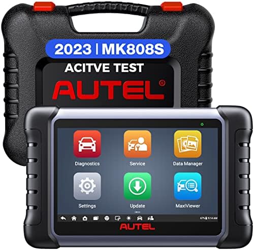 Скенер Autel MaxiCOM MK808S: 2023 двупосочни инструмент като MK808BT Pro, актуализиран MaxiCheck MK808 MX808, 28+ Услуги, активен тест, диагностика на цялата система за кодиране, инжектор, автоавт FCA Android 11 4 +