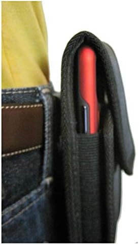 Найлонов калъф-карго Nite Ize Tall Cargo за телефон LG V20/V30/V40/ V50, Сверхпрочный, здрав калъф-кобур, изключително издръжлив и силен клипс за колан, подходящи за тънък чехлу за мобилен телефон - Вертикален