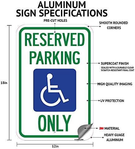 Запазено за църковния микробус | Паркинг знак от Толстостенного на алуминий с размер 12 X 18 инча, Защитен От ръжда | Защитете вашия бизнес и община | Произведено в САЩ