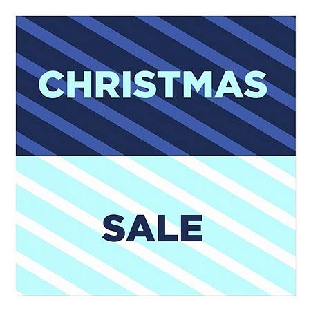 CGSignLab | Коледна разпродажба - Стикер на прозореца в синята лента | 5 x5