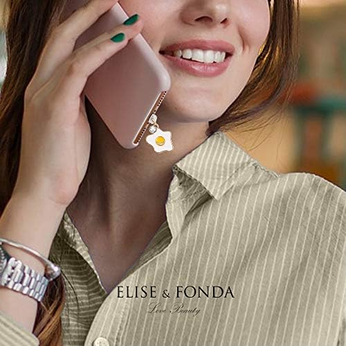ELISE & FONDA CP194 USB Порт За Зареждане, Защита От Прах, Малка Висулка във формата на Яйца-на Очи, Телефон-Шарм за iPhone 11/XS MAX/XR/X/8 Plus /7/ 6S/8/SE iPad iPod